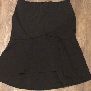 Pink and black short skirts